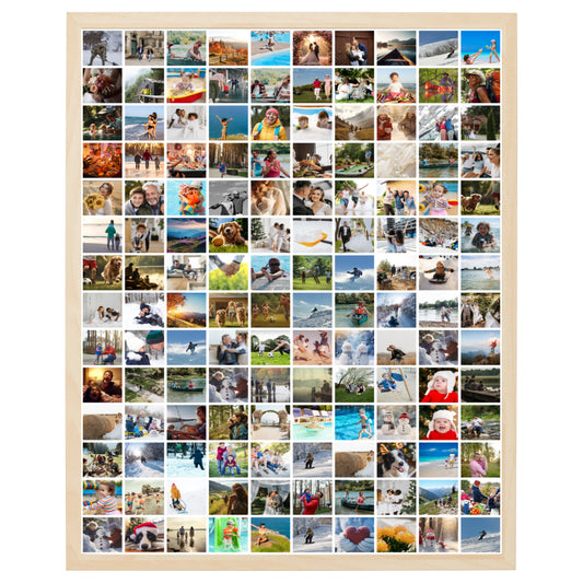 foto kollage i hvid baggrund med 140 fotos i grid design