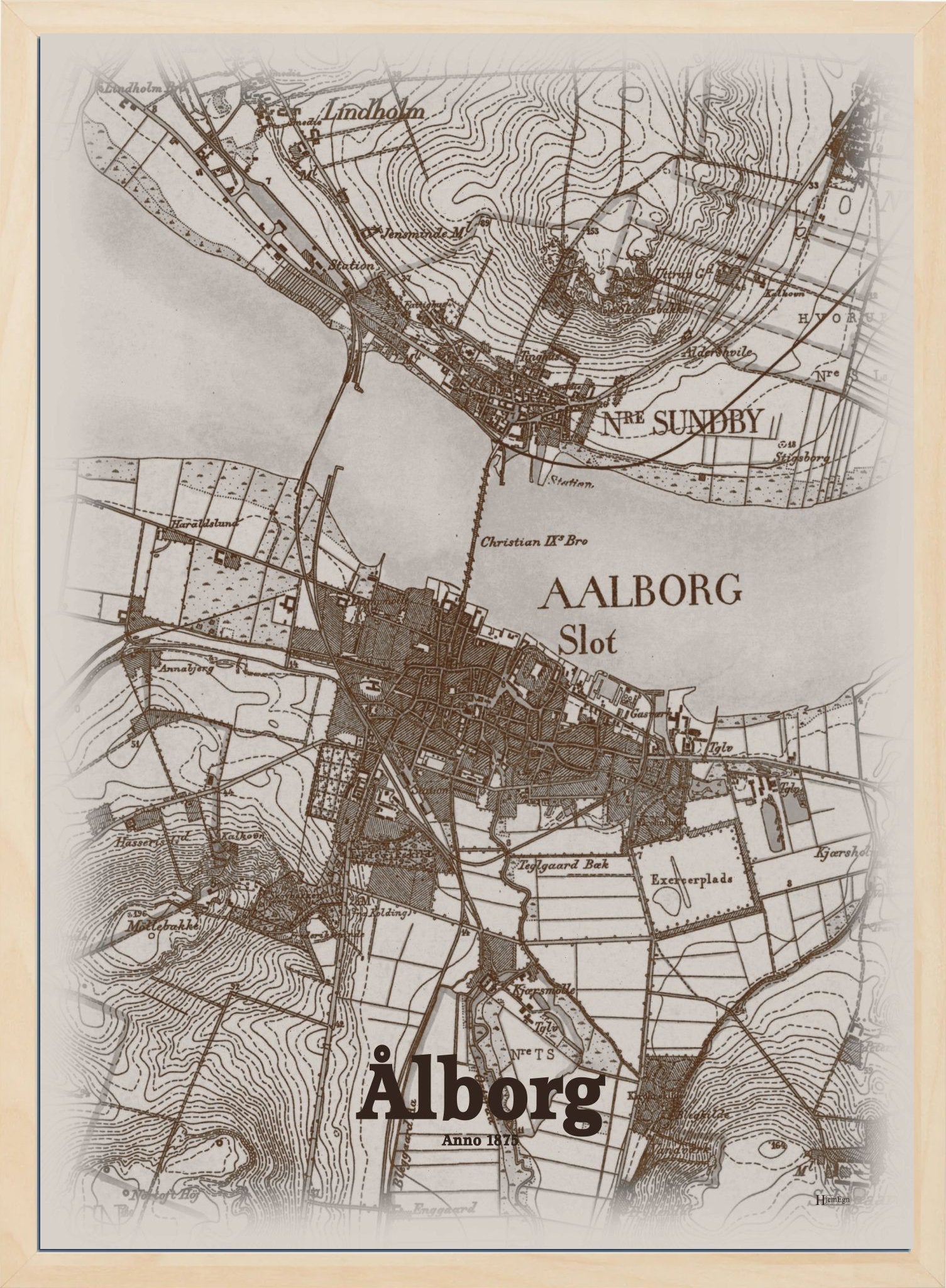 Aalborg 1875 - HjemEgn Nostalgi plakat - Hjemegn