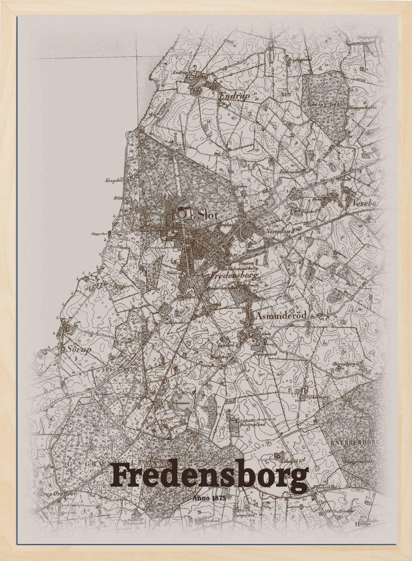 Fredensborg anno år 1875 | retro plakat fra din HjemEgn | hurtig levering og høj kvalitet [køb nu] 