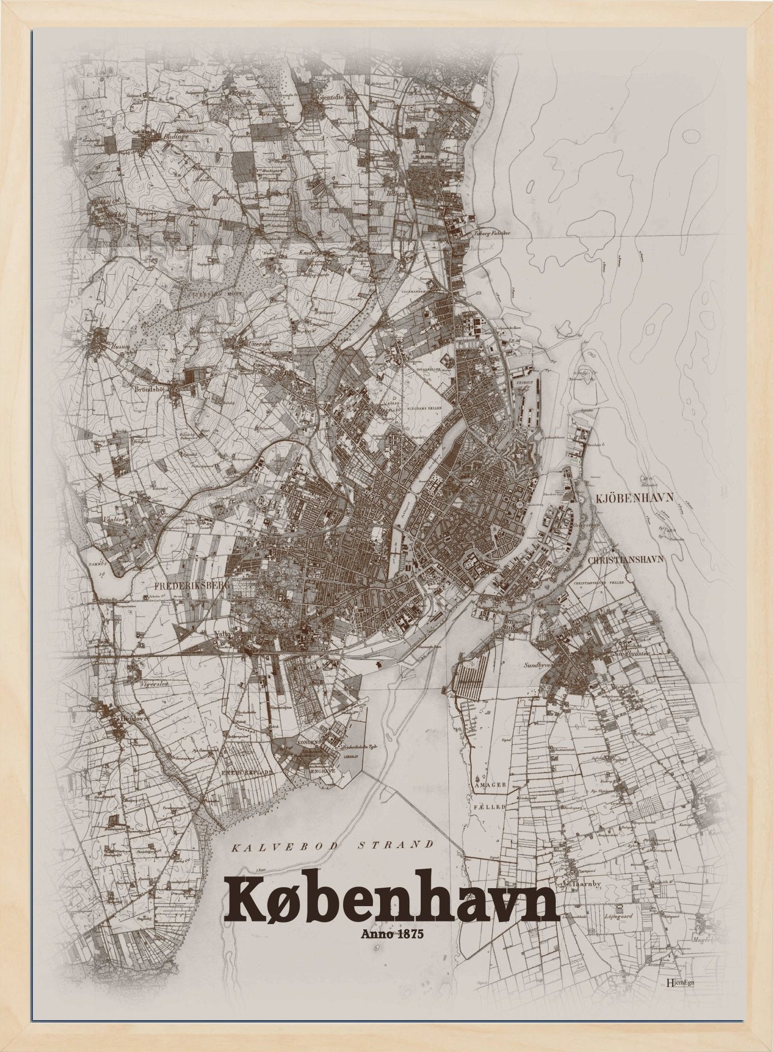 København anno år 1875 | retro plakat fra din HjemEgn | hurtig levering og høj kvalitet [køb nu] 