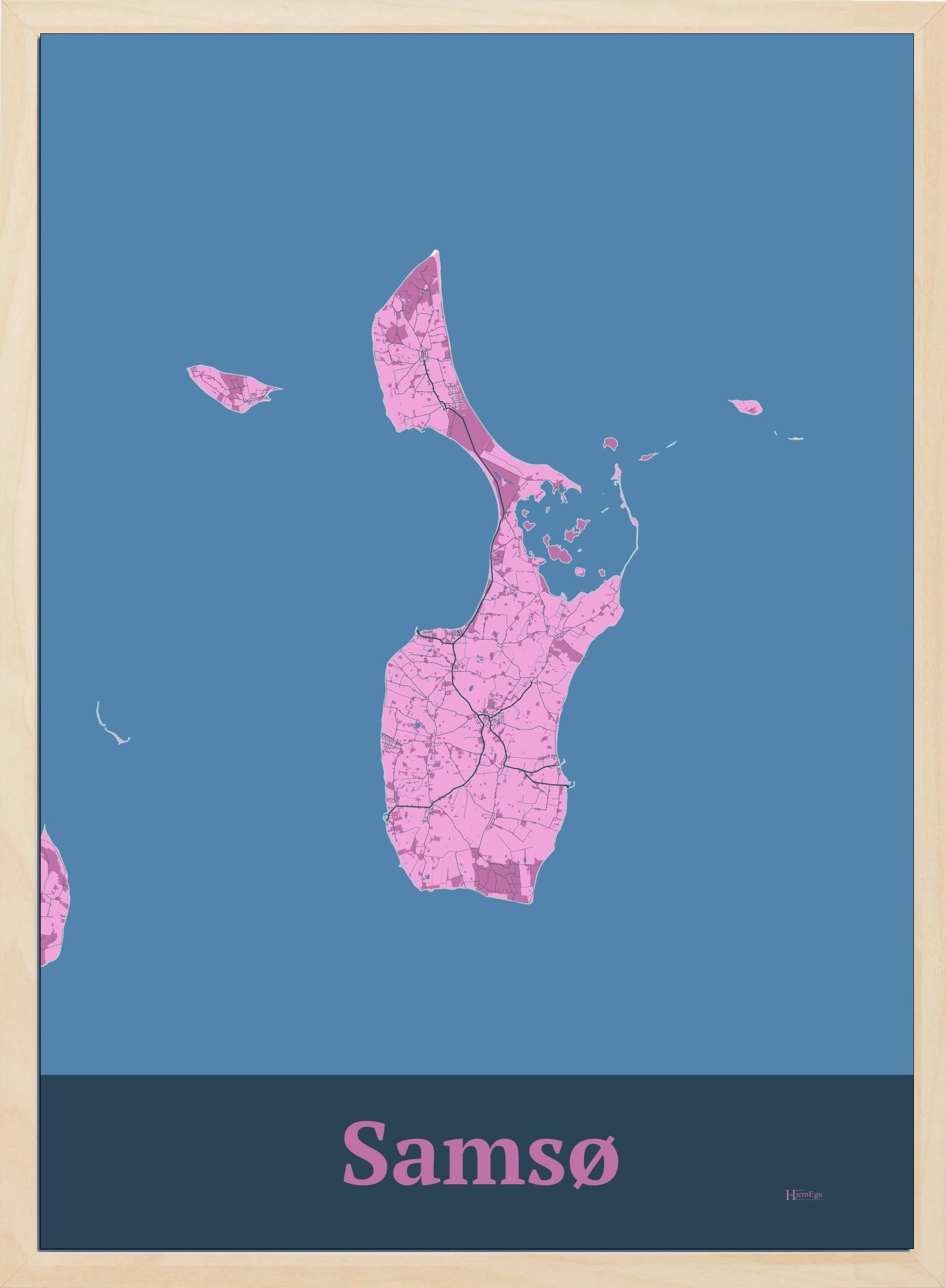 Ø plakat for Samsø design firkantet - Hjemegn