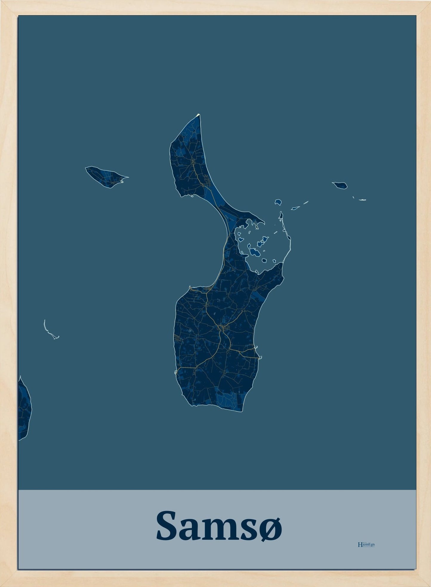 Ø plakat for Samsø design firkantet - Hjemegn