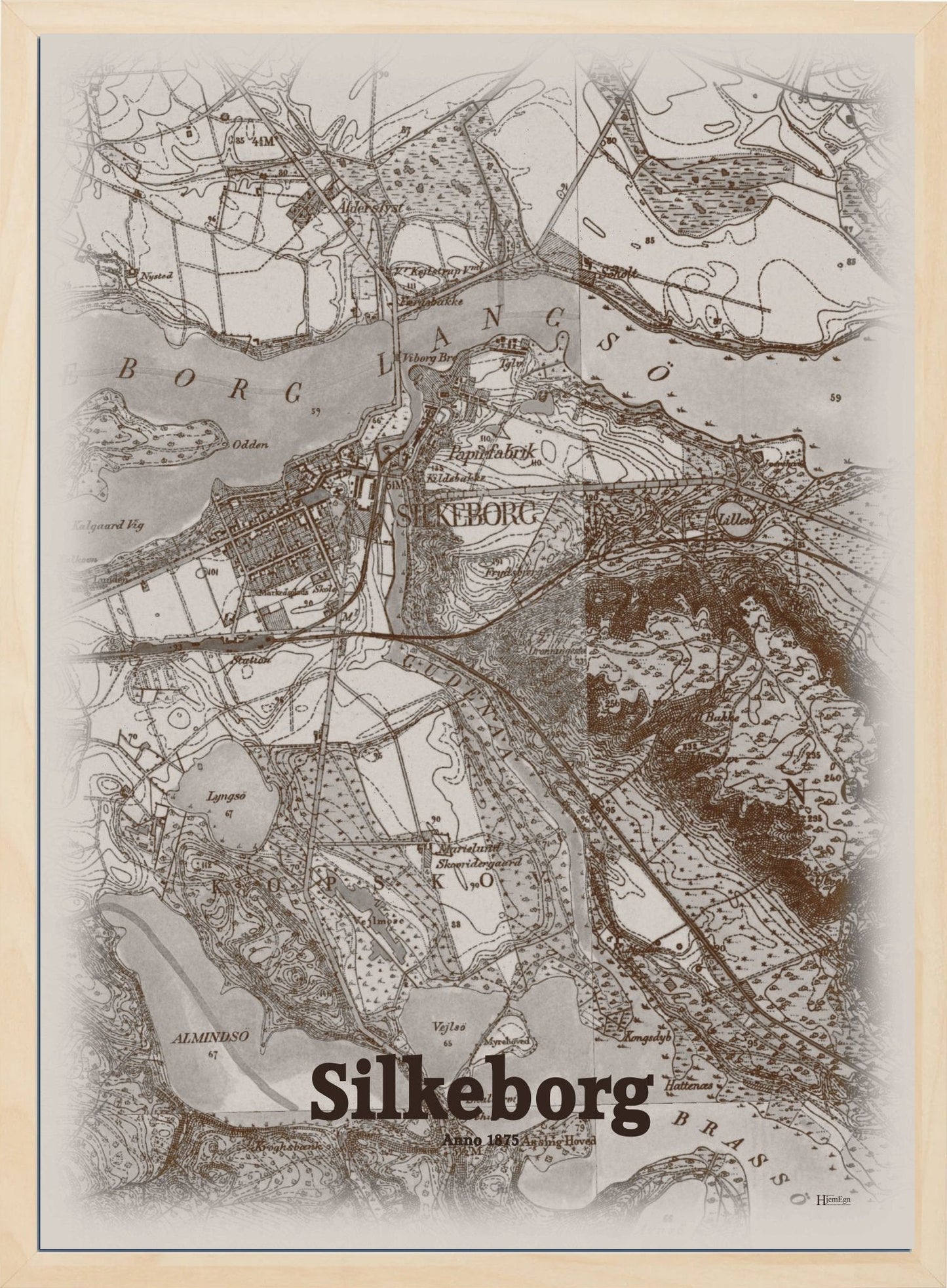 Silkeborg 1875 - HjemEgn Nostalgi plakat - Hjemegn