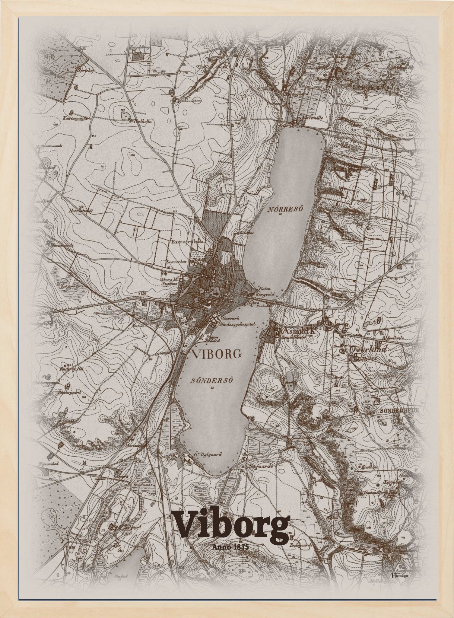 Viborg 1875 - HjemEgn Nostalgi plakat - Hjemegn
